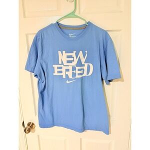 Nike New Breed T-Shirt Women's XL Blue Short Sleeve Graphic Tee Casual Top